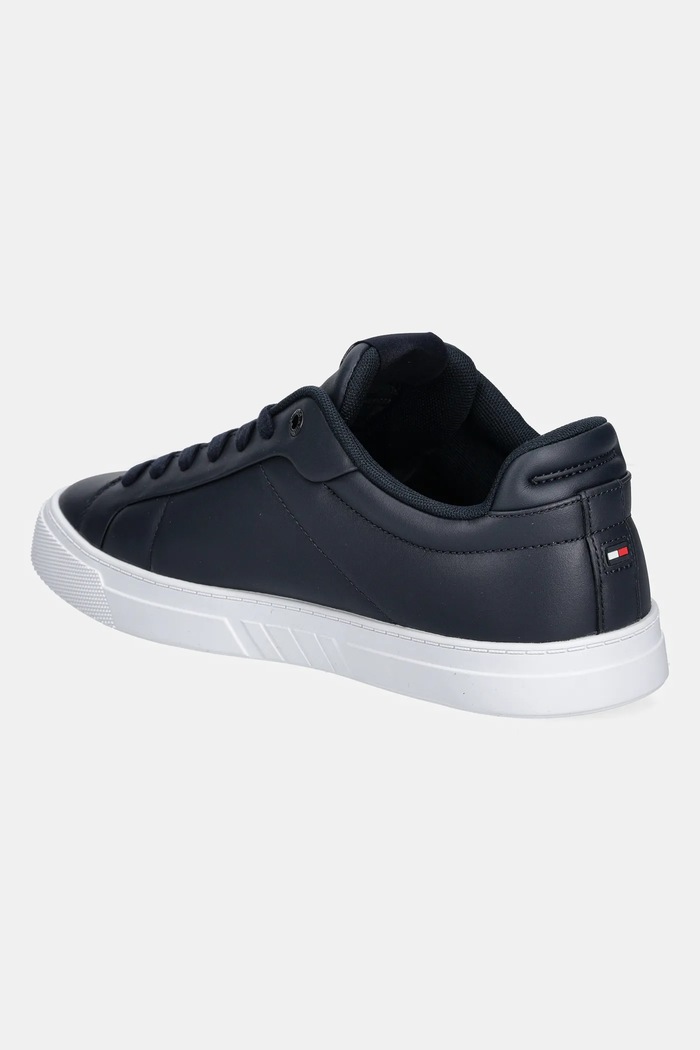 Obuwie Tommy Hilfiger Sneakersy ICON COURT LTH STRIPES FM0FM05163 granatowy