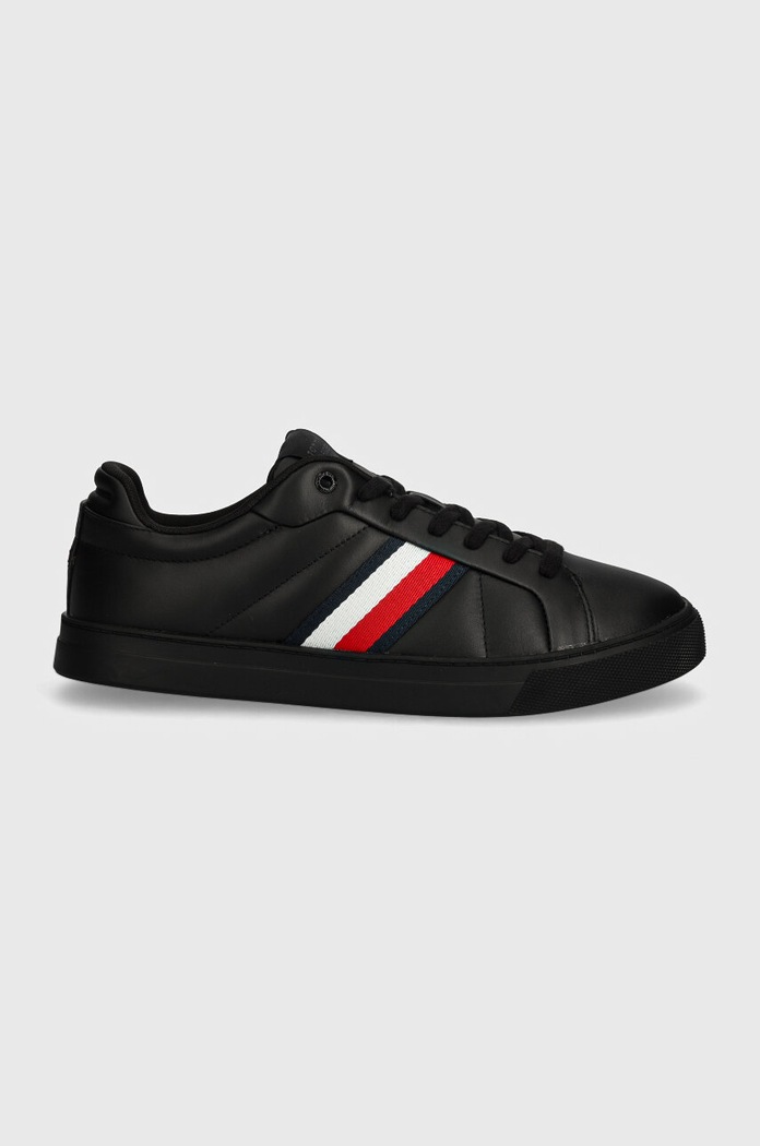Tommy Hilfiger sneakersy ICON COURT LTH STRIPES FM0FM05163 czarny NC24
