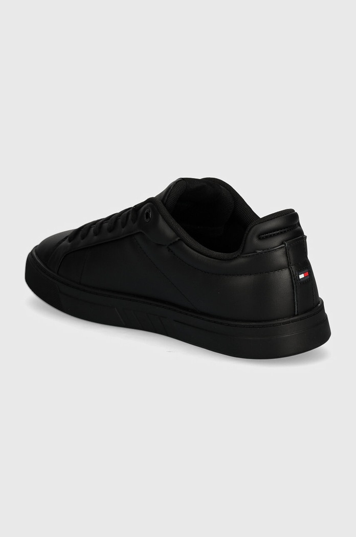 Obuwie Tommy Hilfiger sneakersy ICON COURT LTH STRIPES FM0FM05163 czarny