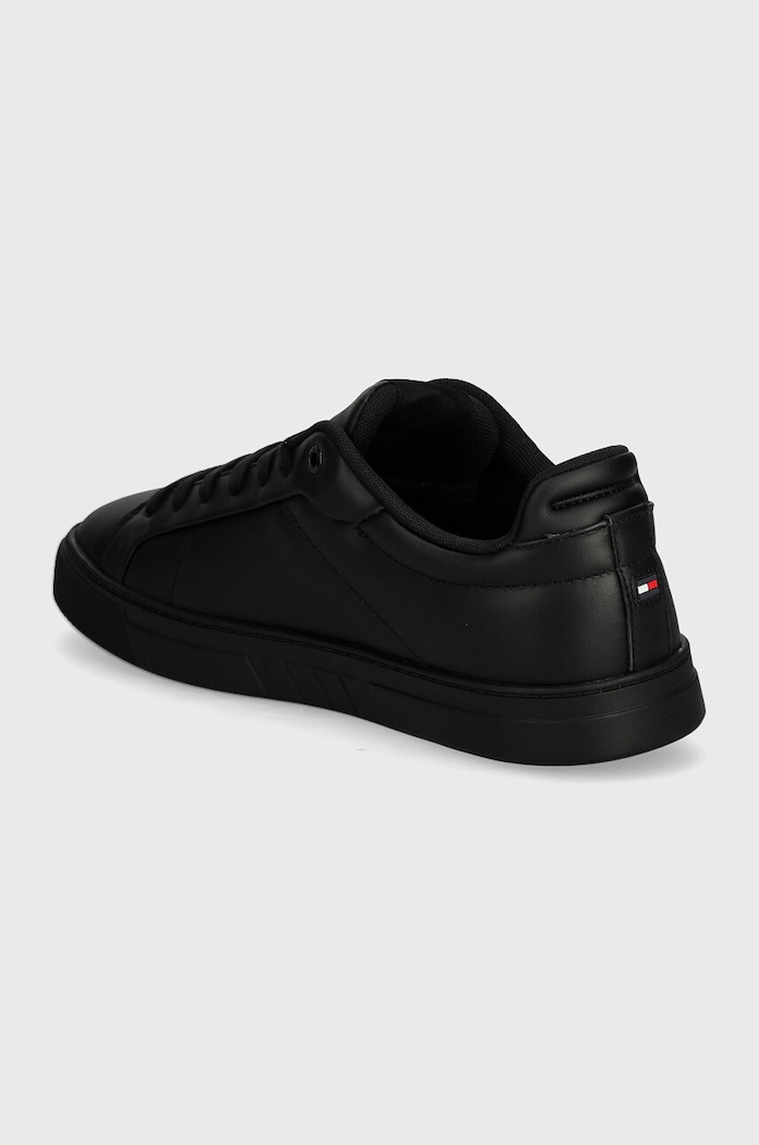 Obuwie Tommy Hilfiger sneakersy ICON COURT LTH STRIPES FM0FM05163 czarny