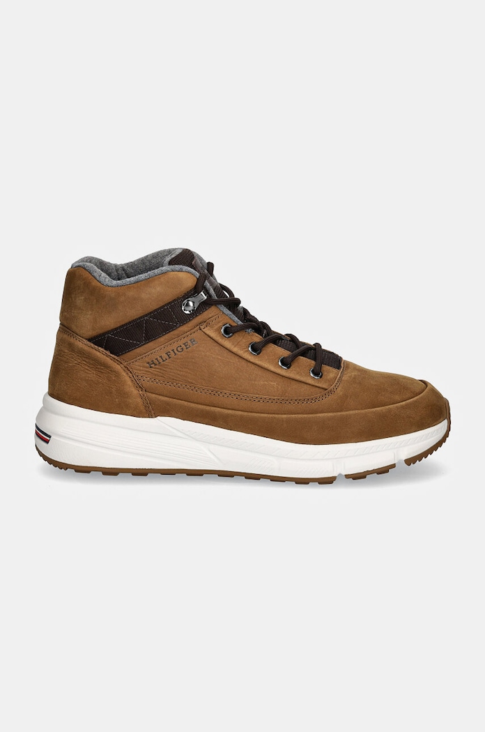Високи обувки Tommy Hilfiger HILFIGER WARM NUBUCK HYBRID B FM0FM05189 кафяв AW24