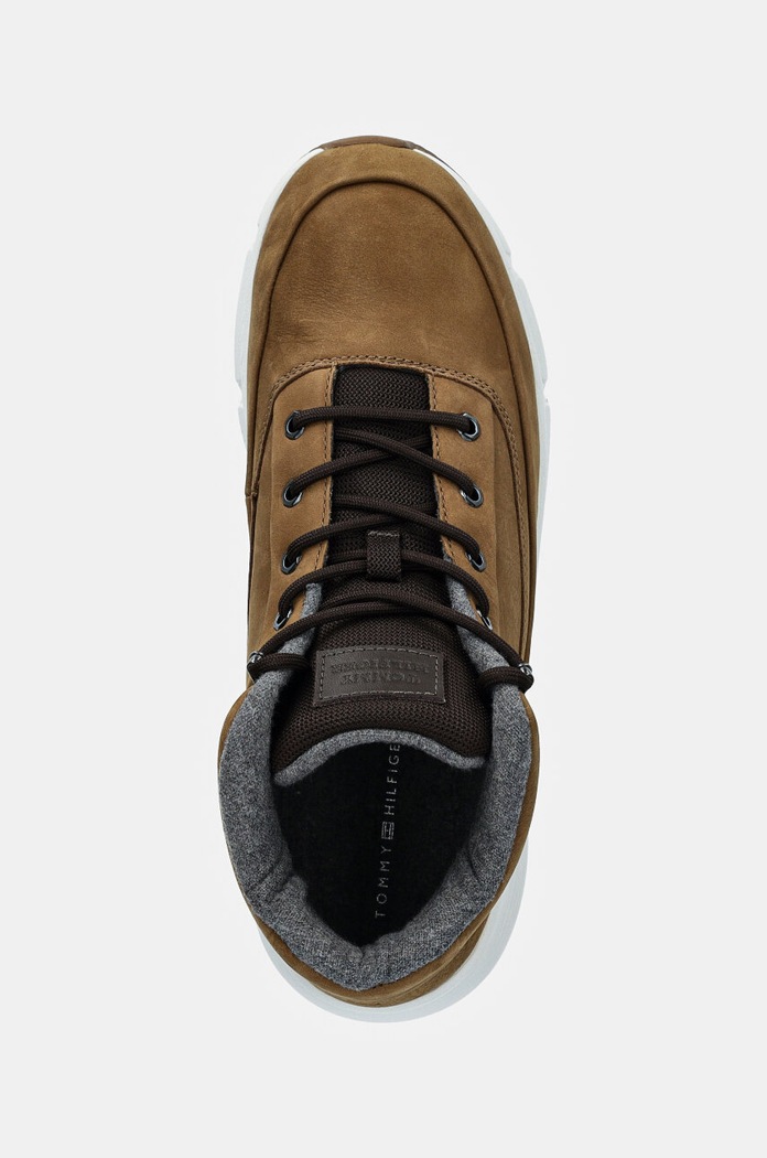 Високи обувки Tommy Hilfiger HILFIGER WARM NUBUCK HYBRID B кафяв FM0FM05189