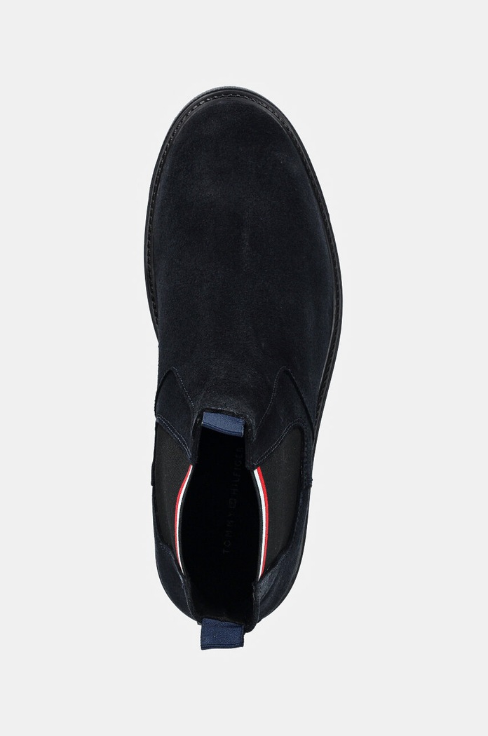 Tommy Hilfiger sztyblety zamszowe HILIFGER OUTDOOR SUEDE CHELSEA granatowy FM0FM05191