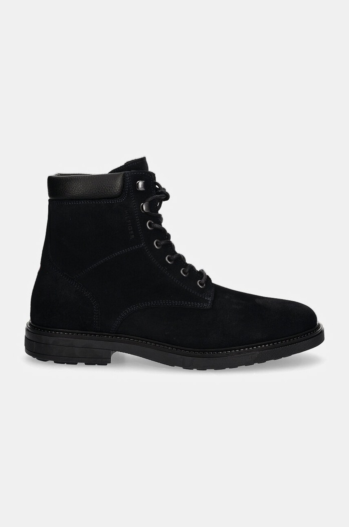 Tommy Hilfiger trzewiki zamszowe HILFIGER OUTDOOR SUEDE BOOT FM0FM05193 granatowy NC24