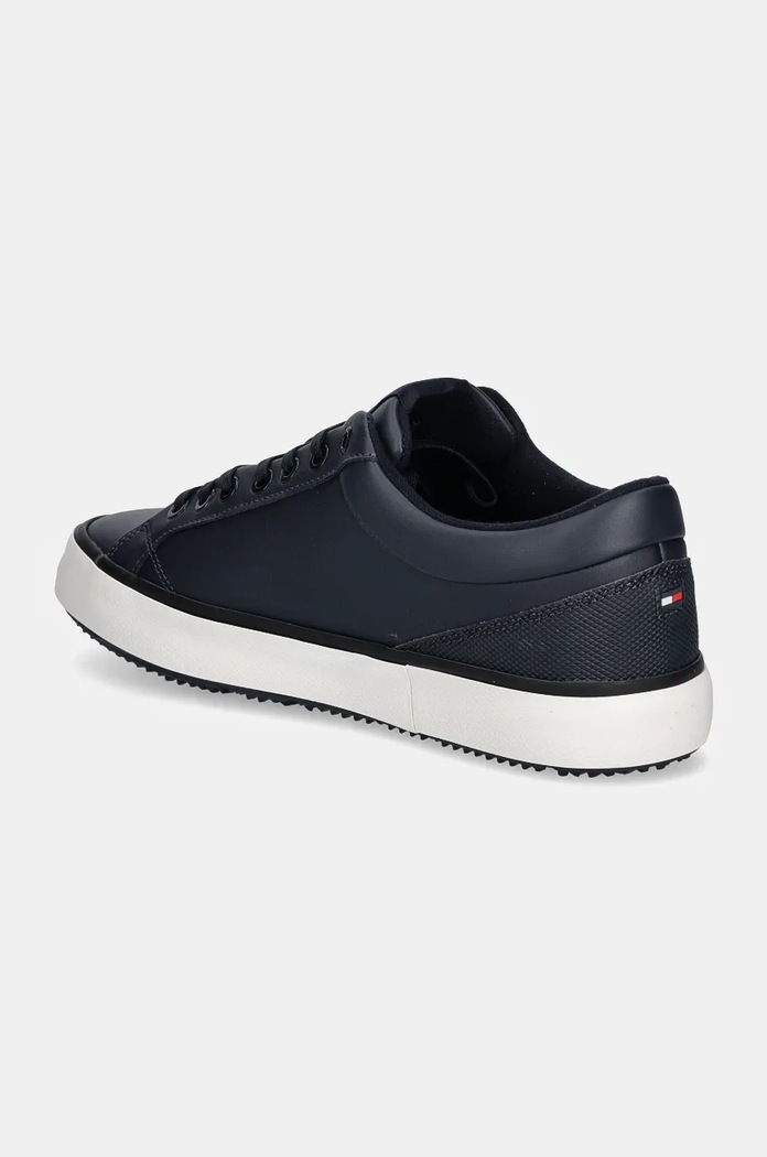 Obuwie Tommy Hilfiger sneakersy skórzane TH HI VULC CORE CLEAT STRIPES FM0FM05199 granatowy