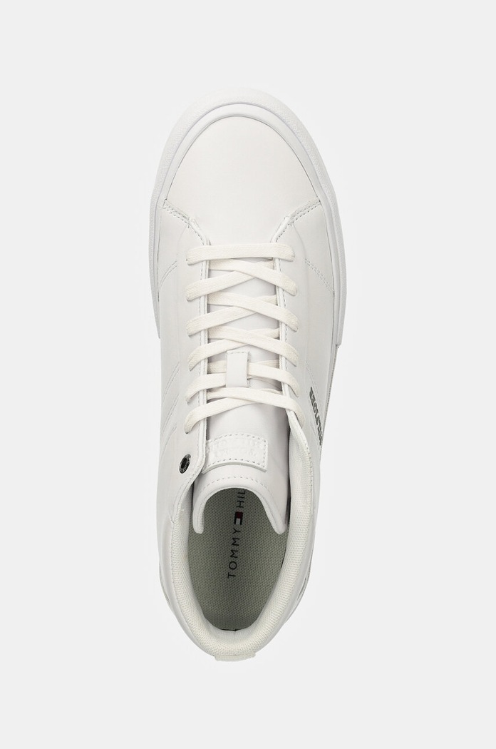 Sneakers boty Tommy Hilfiger TH HI VULC STREET RWB LTH bílá FM0FM05202