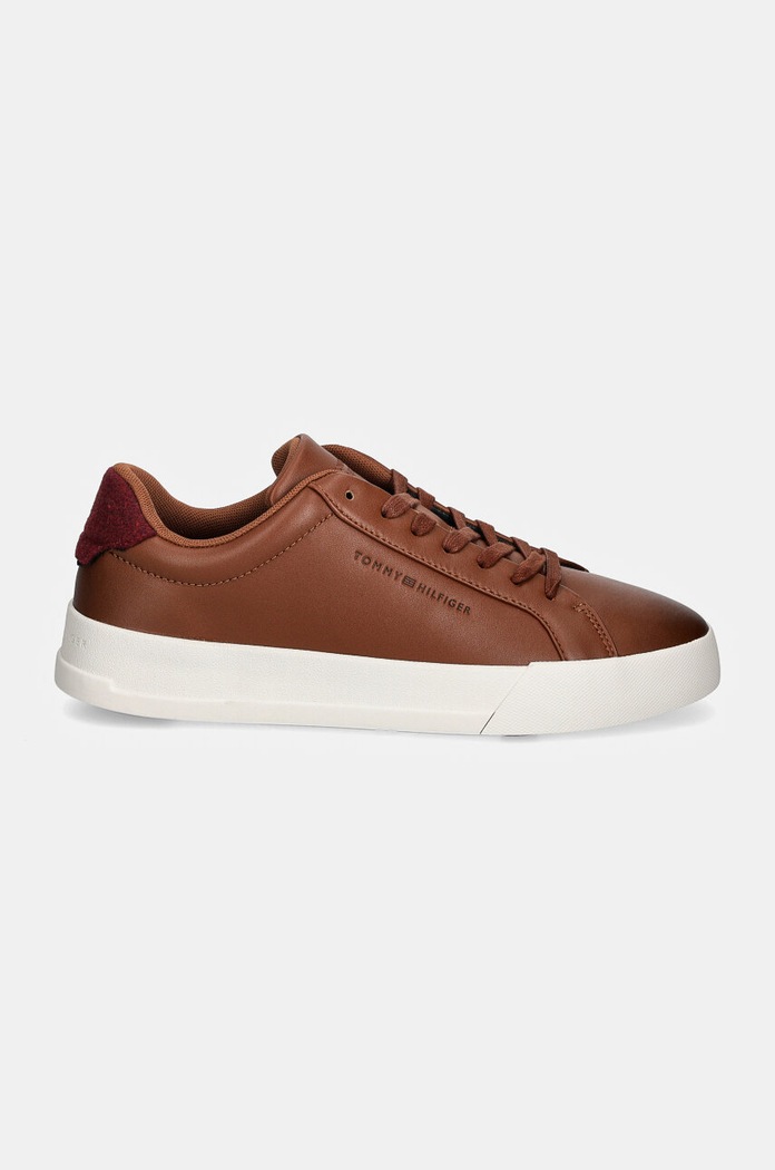 Δερμάτινα sneakers Tommy Hilfiger TH COURT SEASONAL WINTER 4A FM0FM05207 καφέ NC24