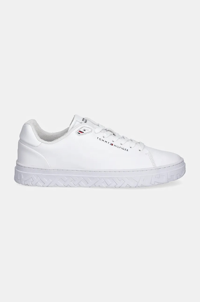 Tommy Hilfiger sneakersy skórzane COURT THICK CUPSOLE LEATHER FM0FM05208 biały NC24