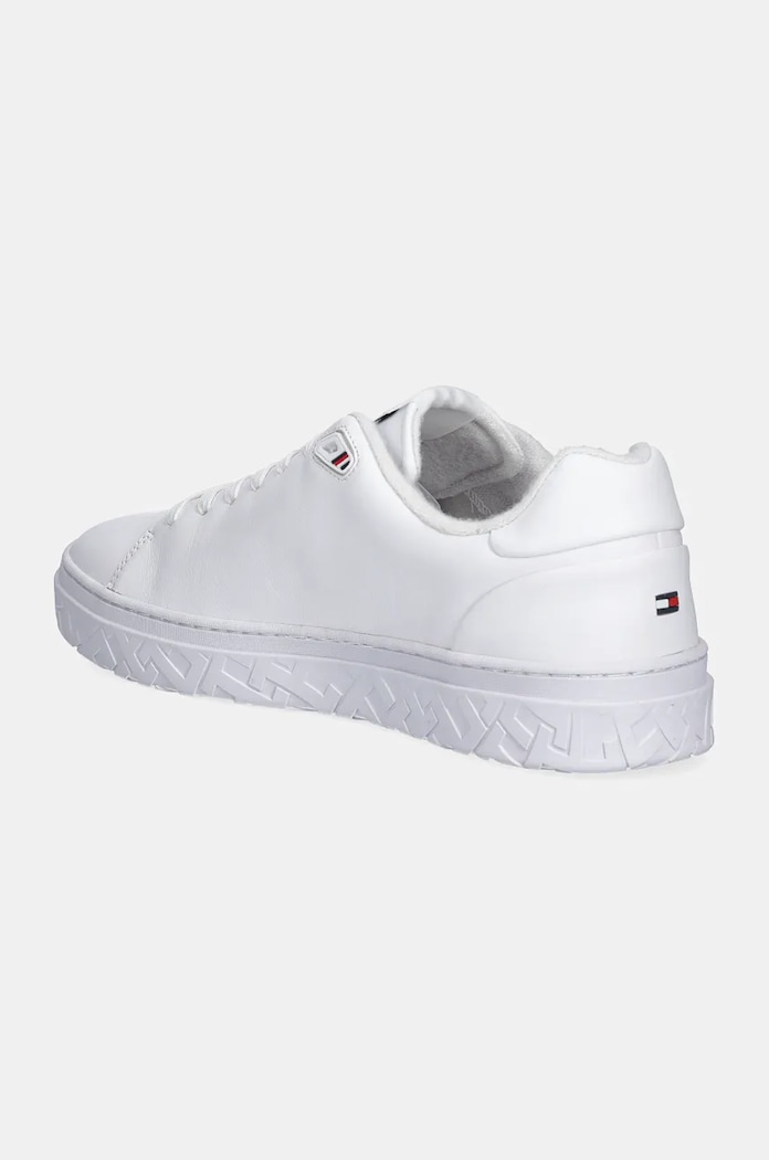 Obuwie Tommy Hilfiger sneakersy skórzane COURT THICK CUPSOLE LEATHER FM0FM05208 biały