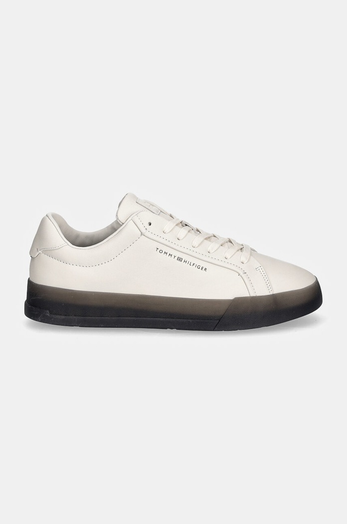 Kožne tenisice Tommy Hilfiger TH COURT BEST FM0FM05214 bijela NC24