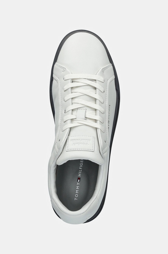 Kožne tenisice Tommy Hilfiger TH COURT BEST bijela FM0FM05214