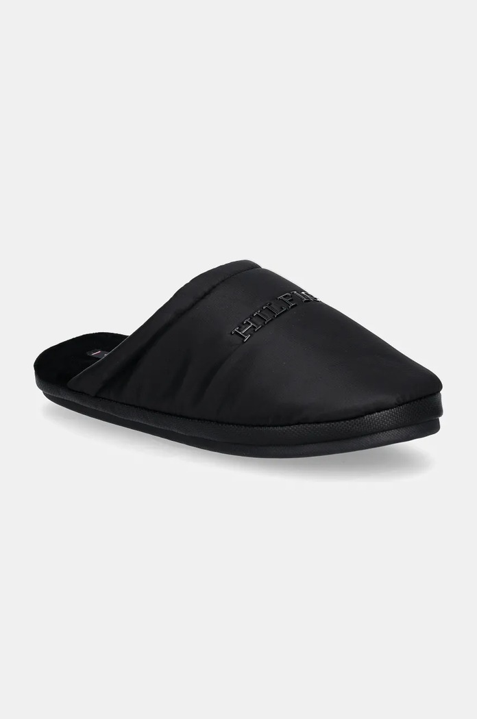 Tommy Hilfiger kapcie NYLON HILFIGER HOUSE SHOE czarny FM0FM05225