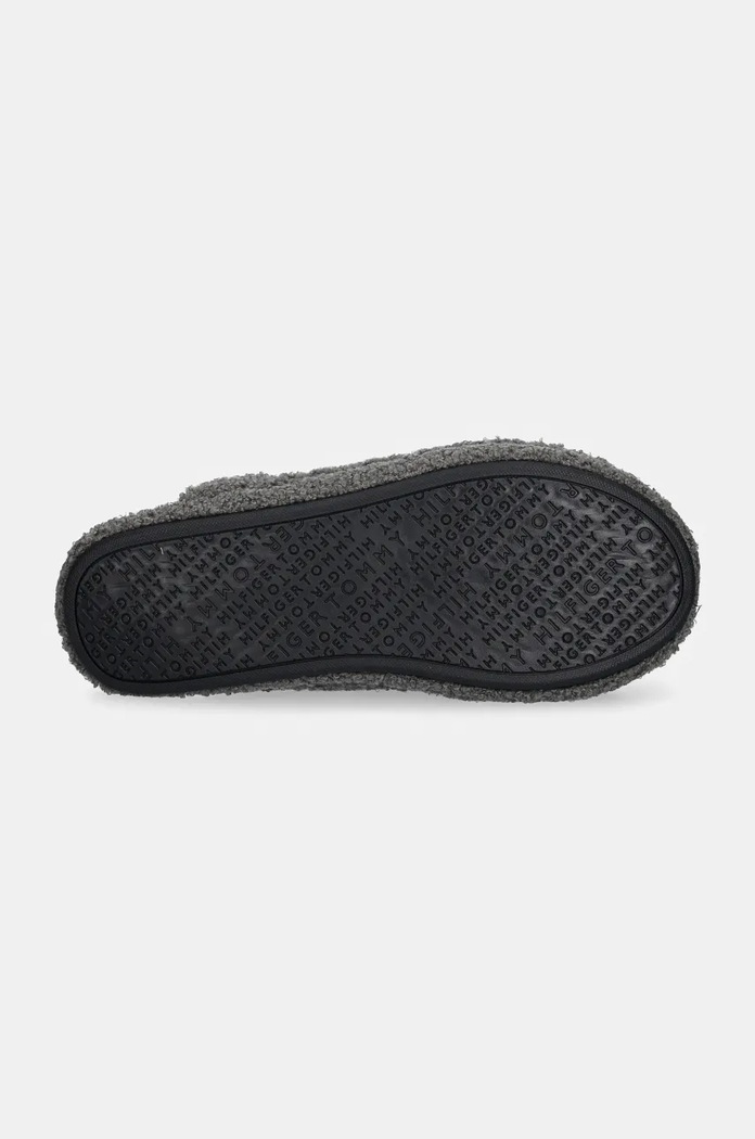 Tommy Hilfiger kapcie HILFIGER WARM CURLY HOUSE SHOE FM0FM05226 szary