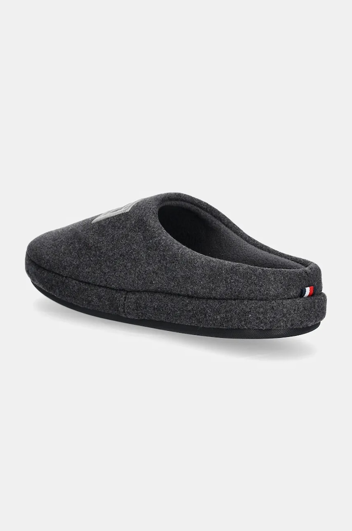 Boty Pantofle Tommy Hilfiger FLAG WARM FELT HOUSE SHOE FM0FM05227 šedá