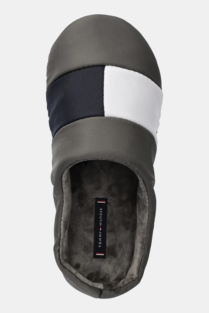 Kućne papuče Tommy Hilfiger HILFIGER NYLON FLAG HOUSE SHOE siva FM0FM05228
