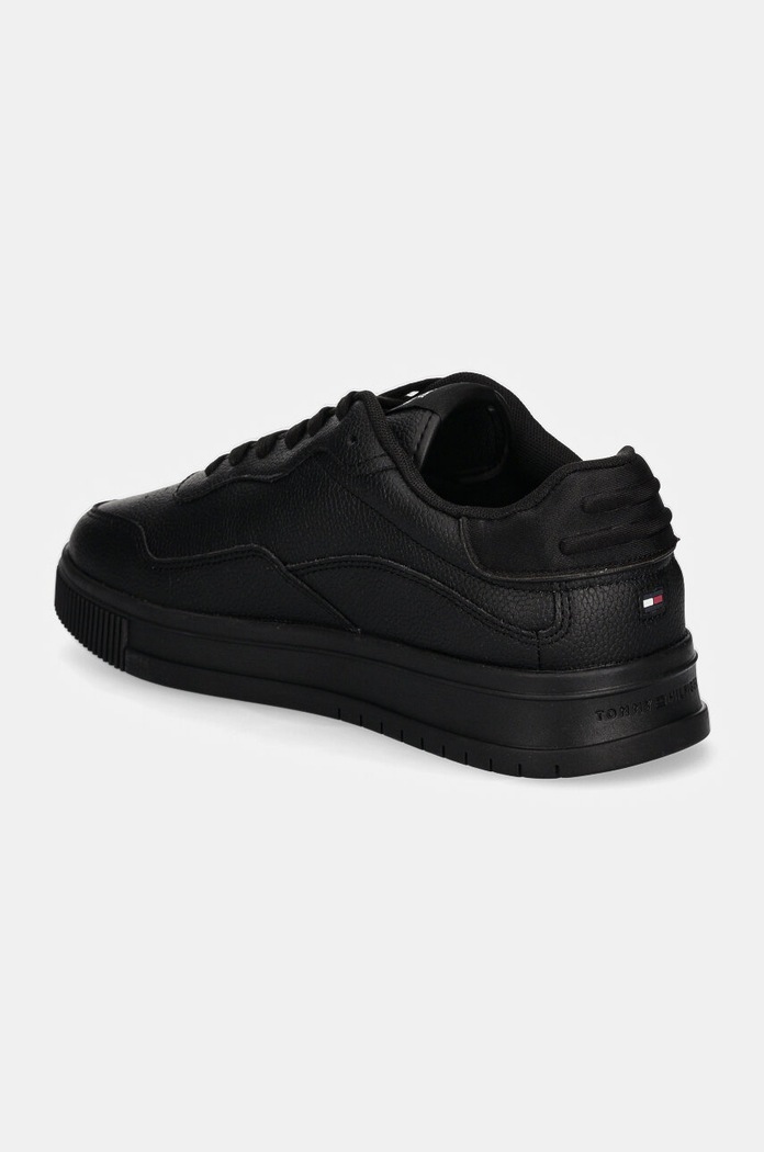 Παπούτσια Sneakers Tommy Hilfiger SUPERCUP STRIPES TUMBLED LTH FM0FM05300 μαύρο
