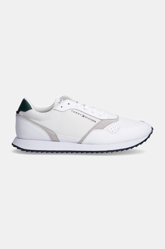 Sneakers boty Tommy Hilfiger RUNNER EVO SEASONAL MIX FM0FM05305 bílá AW24