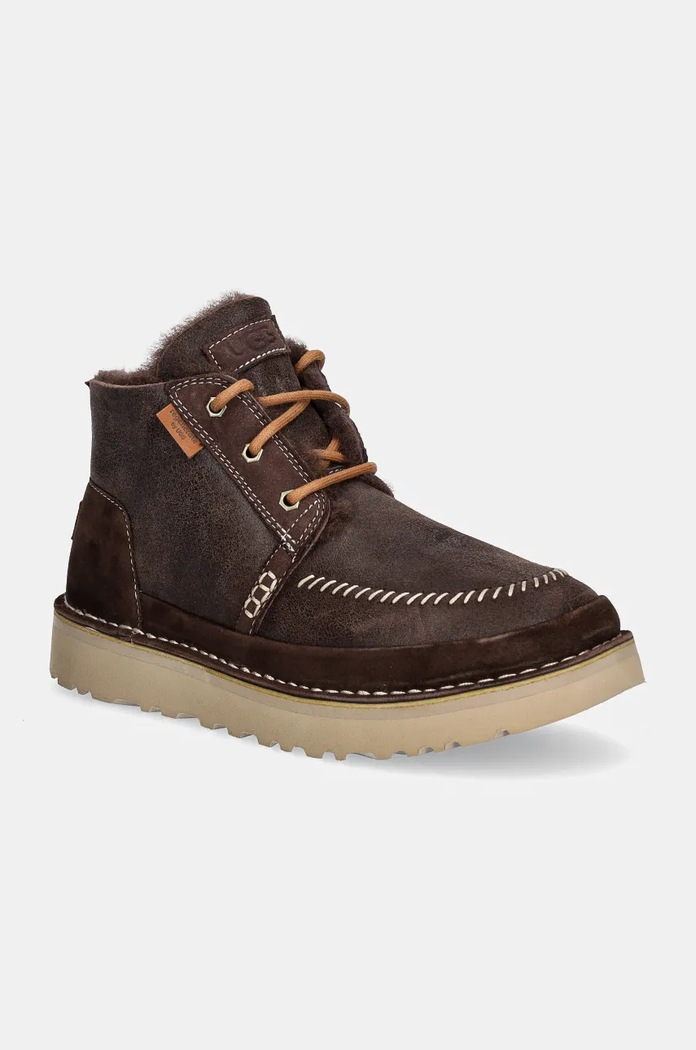 Nubukové boty UGG Neumel Crafted Regenerate zateplené hnědá 1144016.BCDR