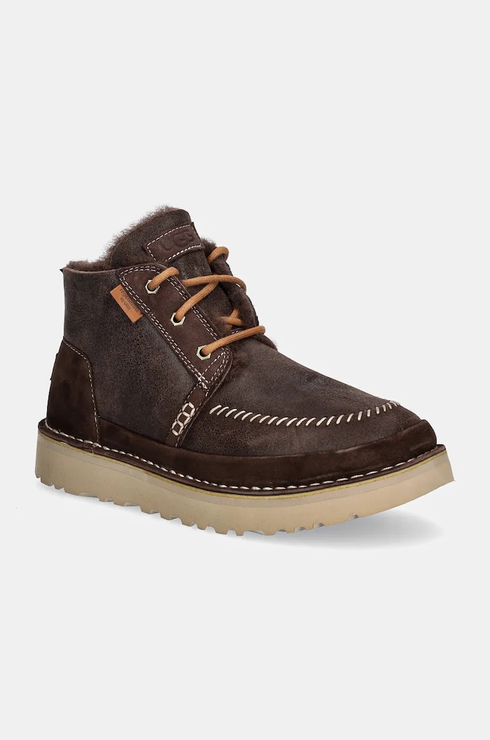 Nubukové boty UGG Neumel Crafted Regenerate zateplené hnědá 1144016.BCDR