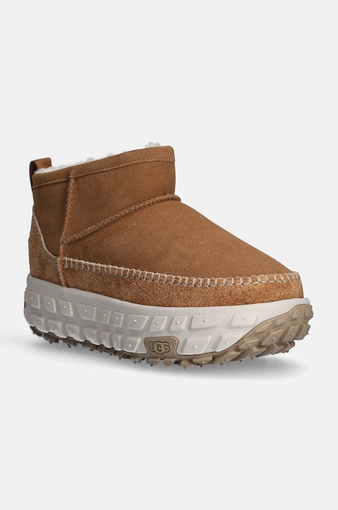 UGG śniegowce zamszowe Venture Daze Ultra Mini ocieplane brązowy 1158200.CTC