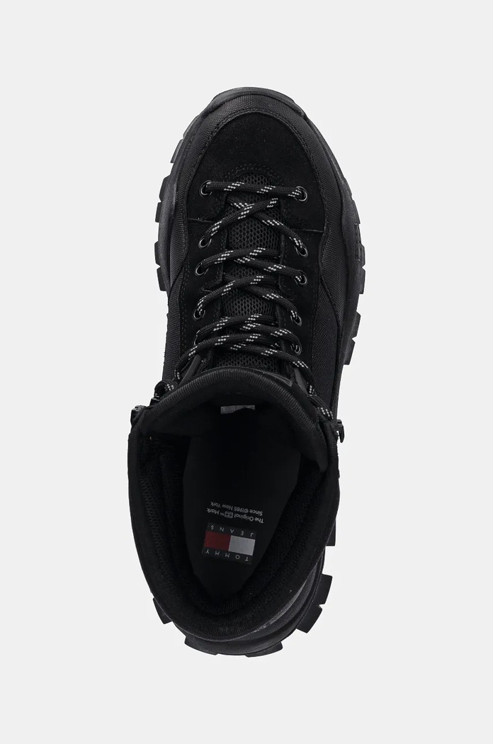 Kotníkové boty Tommy Jeans TJM URBAN HIBRYD BOOT černá EM0EM01489