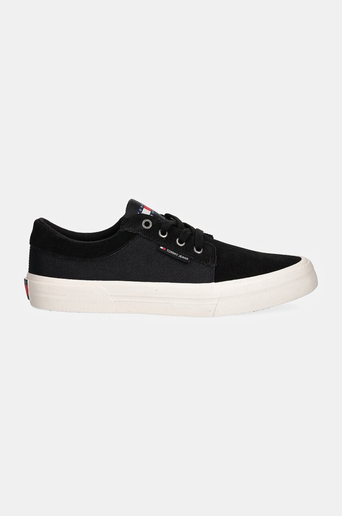 Teniske Tommy Jeans TJM VULC. SKATER MIX MATERIAL EM0EM01456 črna AW24