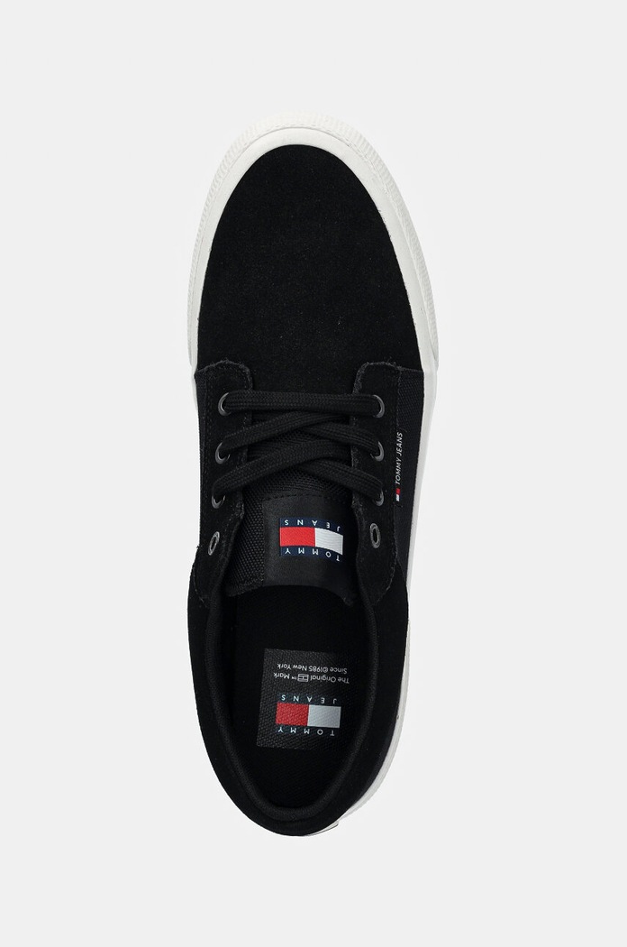 Teniske Tommy Jeans TJM VULC. SKATER MIX MATERIAL črna EM0EM01456