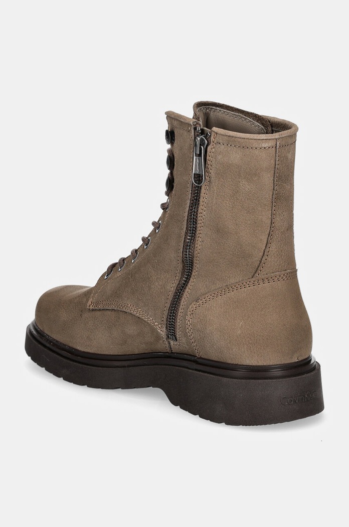 Obuća Cipele od brušene kože Calvin Klein LACE UP BOOT W/ ZIP SUEDE HM0HM01576 bež