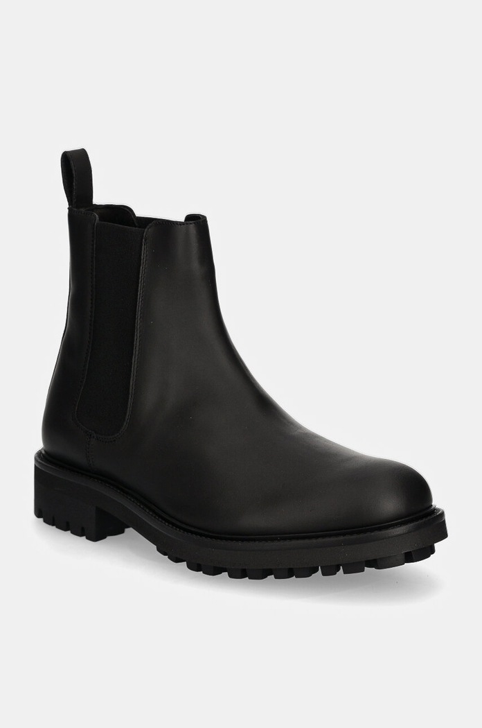 Kožené kotníkové boty Calvin Klein CHELSEA BOOT RUB casual černá HM0HM01610