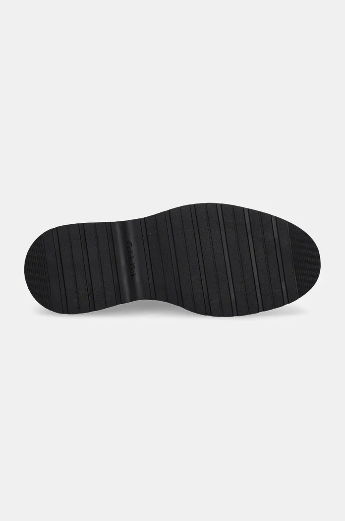 Nubukové polobotky Calvin Klein DERBY SUEDE HM0HM01689 hnědá