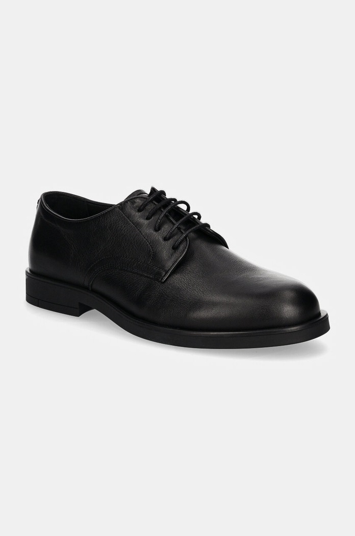 Δερμάτινα κλειστά παπούτσια Calvin Klein DERBY LTH casual μαύρο HM0HM01567