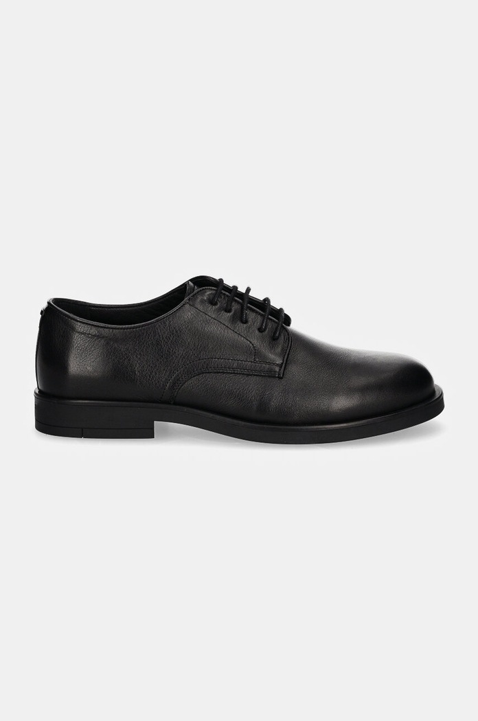 Δερμάτινα κλειστά παπούτσια Calvin Klein DERBY LTH HM0HM01567 μαύρο AW24