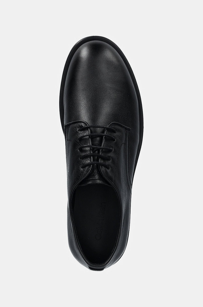 Δερμάτινα κλειστά παπούτσια Calvin Klein DERBY LTH μαύρο HM0HM01567