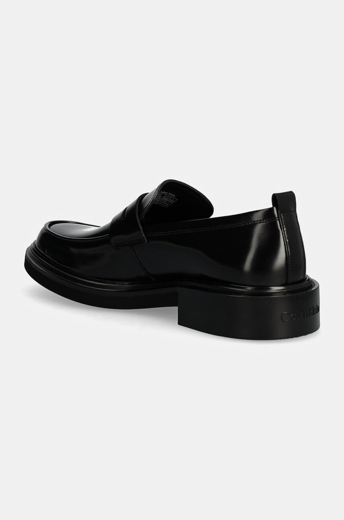 Obuv Kožené poltopánky Calvin Klein MOCCASIN HM0HM01682 čierna