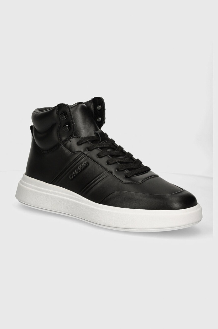 Sneakers Calvin Klein HIGH TOP LACE UP HF συνθετικό μαύρο HM0HM01552