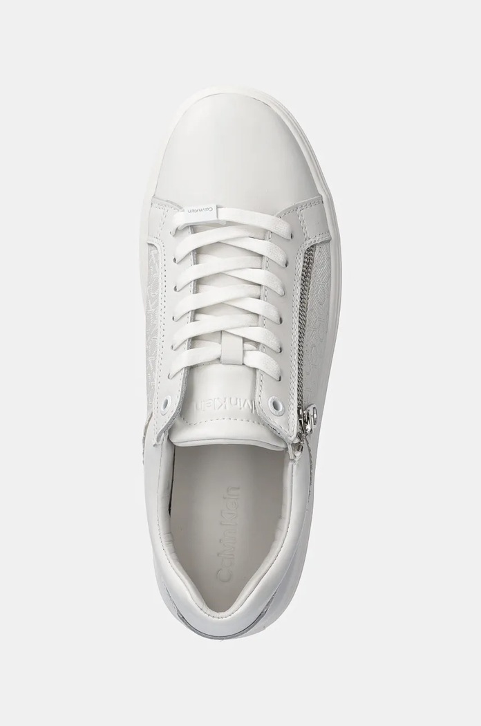 Маратонки Calvin Klein LOW TOP LACE UP W/ ZIP MONO бял HM0HM01555