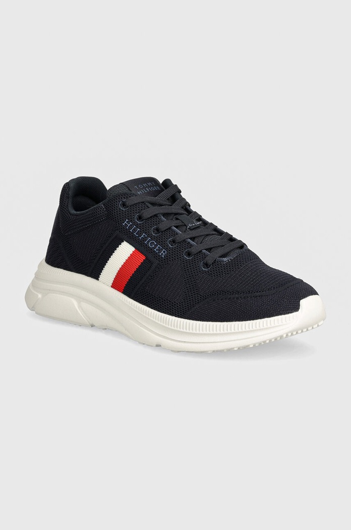 Tenisky Tommy Hilfiger MODERN RUNNER KNIT EVO ESS Planet friendly tmavomodrá FM0FM05245