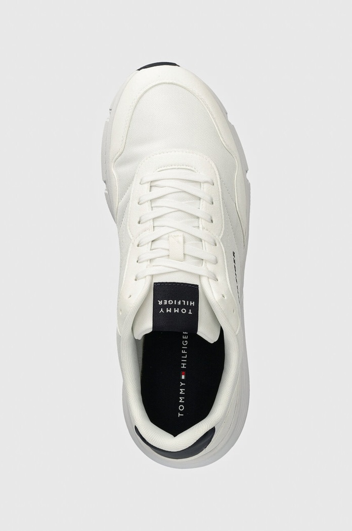 Sneakers boty Tommy Hilfiger FASTON MIX ESS bílá FM0FM05141