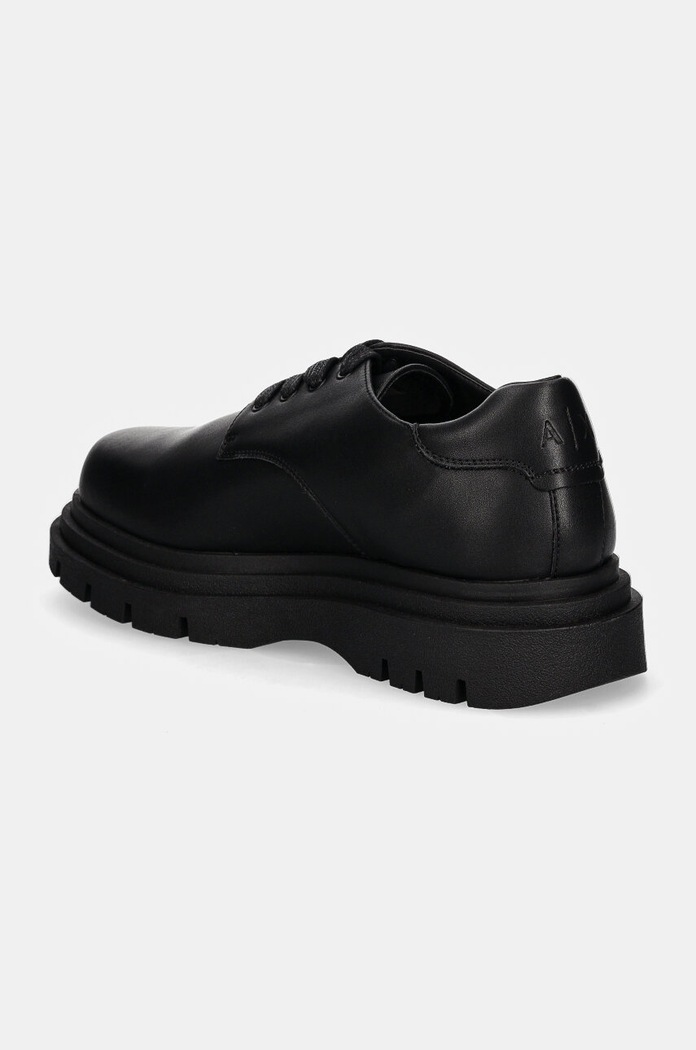 Obuv Kožené poltopánky Armani Exchange XUC016.XV874.00002 čierna
