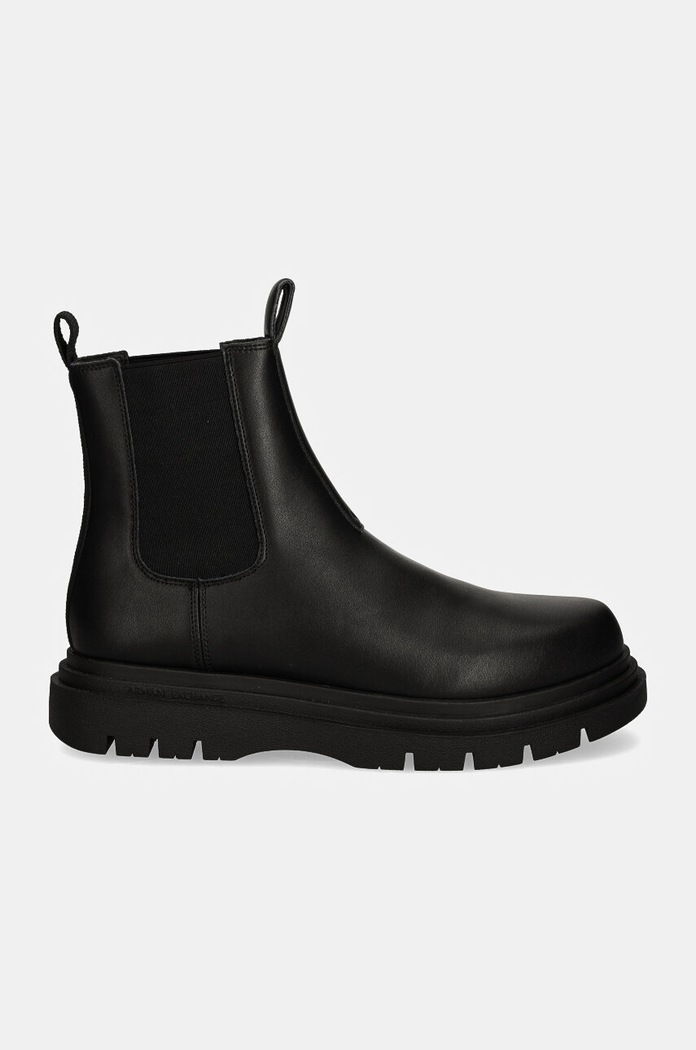 Armani Exchange stivaletti chelsea in pelle XUM019.XV874.00002 nero AW24