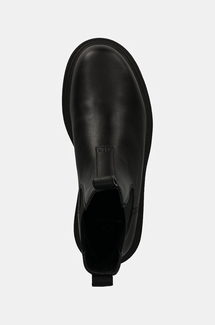 Armani Exchange stivaletti chelsea in pelle nero XUM019.XV874.00002