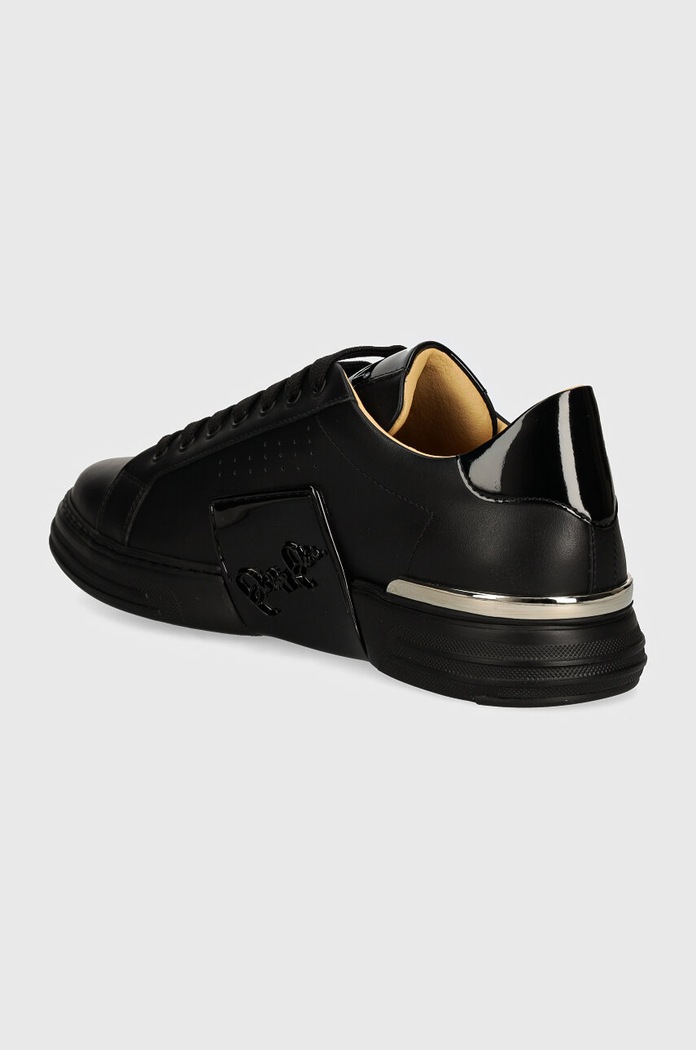 Obutev Usnjene superge Philipp Plein Hexagon Phantom Kicks USC0565.PLE025N.0202 črna