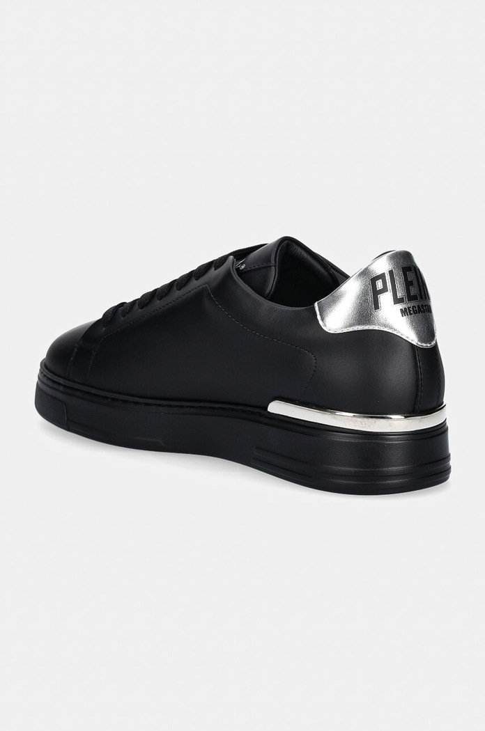 Παπούτσια Δερμάτινα sneakers Philipp Plein Nappa Lo-Top Hexagon USC0676.PLE075N.0202 μαύρο