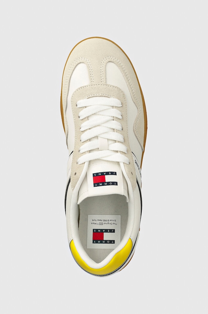 Tenisky Tommy Jeans TJM LEATHER RETRO CUPSOLE biela EM0EM01414