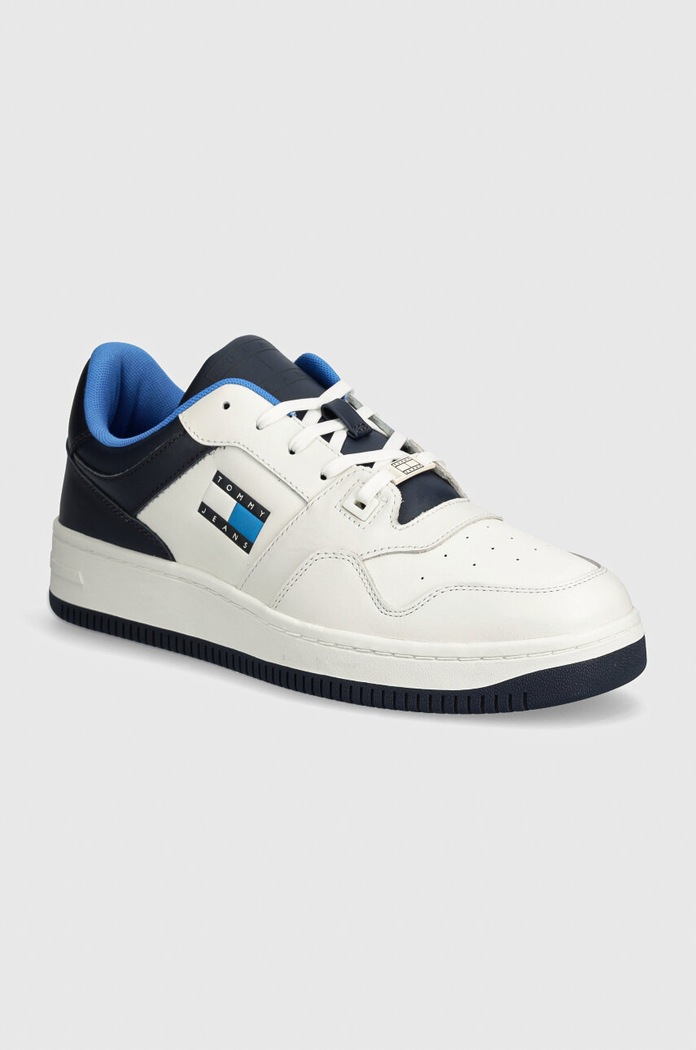Маратонки Tommy Jeans TJM BASKET LEATHER гладка кожа бял EM0EM01434