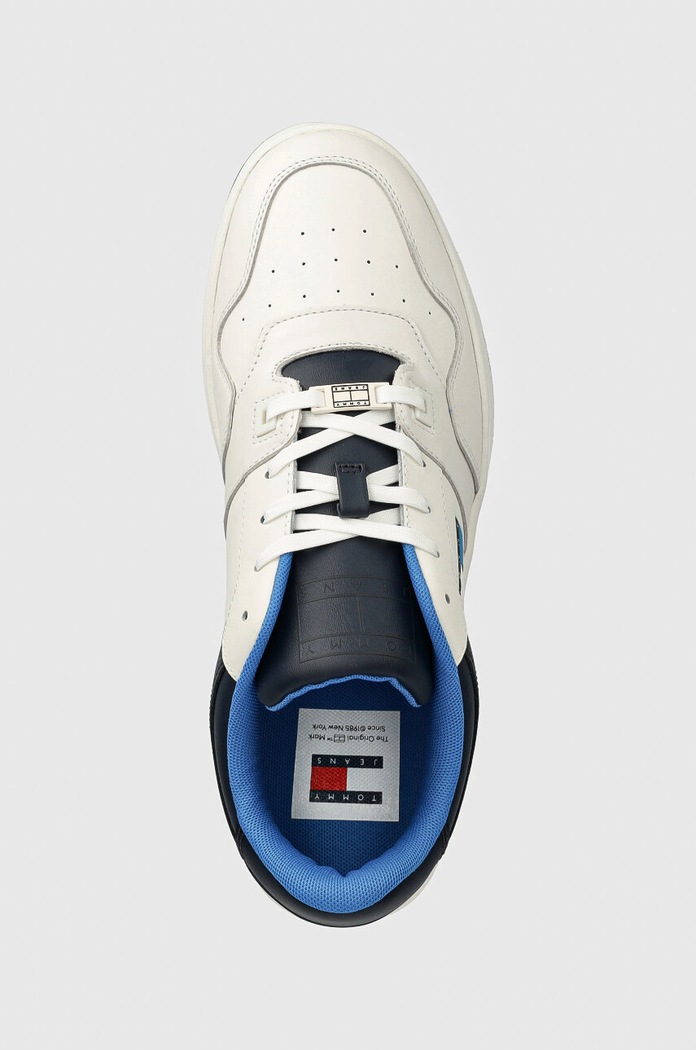 Маратонки Tommy Jeans TJM BASKET LEATHER бял EM0EM01434