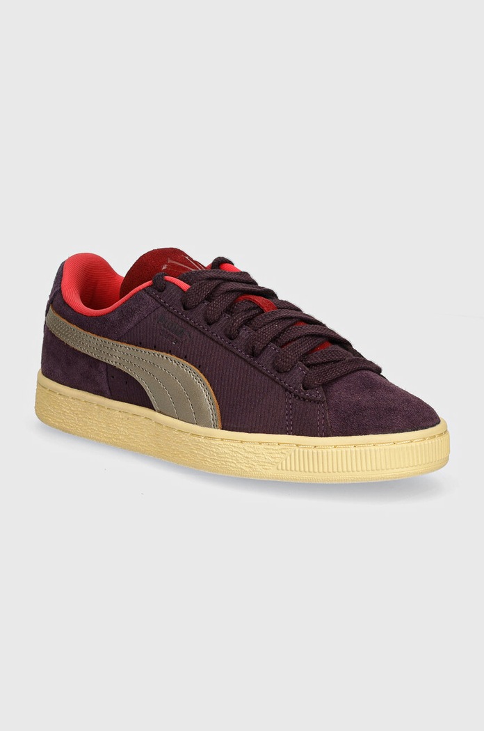Semišové tenisky Puma Suede Play Paris usňová koža fialová 398190