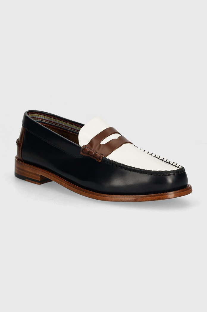 Paul Smith mokasyny skórzane eleganckie granatowy M1S.LID06.NLEA