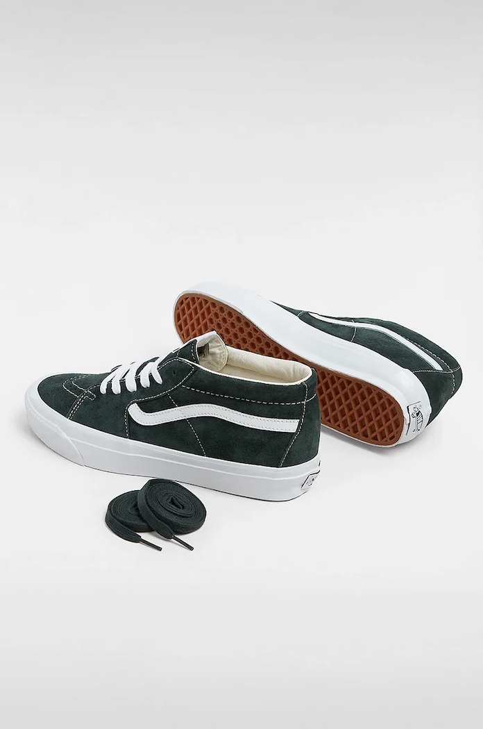 Vans trampki zamszowe Premium Classics LX Sk8-Mid Reissue 83 zielony VN000CQQPRM1