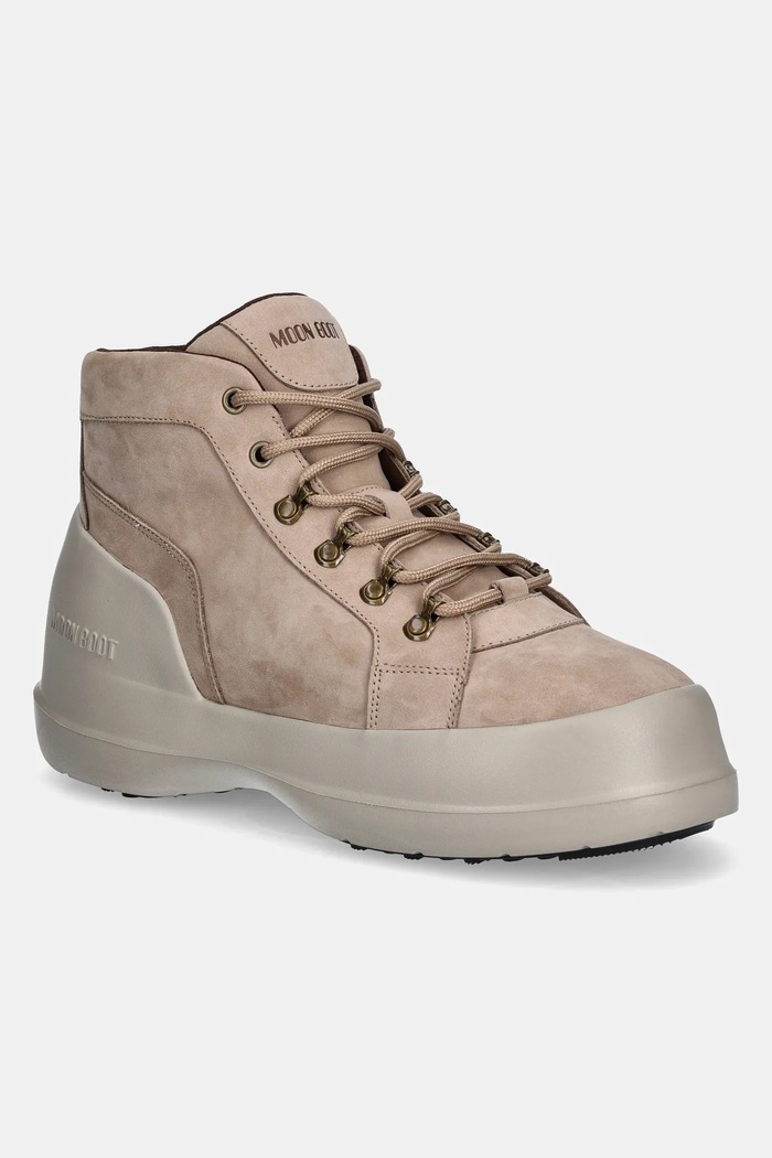 Θήκη από νάμπουκ Moon Boot MB LUNA TREK MID NUBUCK με κορδόνια μπεζ 80D2480070.L003.M